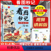 ❤️热卖❤️看图秒记 必背古诗75+80首 小学通用 [正版]小学生看图秒记必背古诗词75+80首图像记忆法十配视频讲节