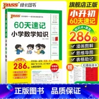 数学知识[附送红膜自测卡] 小学升初中 [正版]60天速记小学语文知识小升初数学英语单词词汇六年级总复习基础重点知识大全