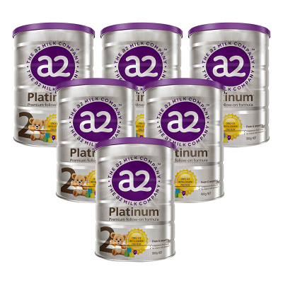 A2澳洲新西兰进口-原装进口a2Platinum白金版婴幼儿奶粉2段*6罐（澳洲直邮）