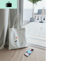 帆布包女单肩ins韩风日系简约刺绣百搭ulzzang学生小清新休闲布袋NEW LAKE女士单肩包
