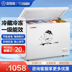 香雪海408L冰柜家用商用 大容量单温冰柜 冷藏冷冻可切换 一级能效 卧式冰柜BD/BC-488QA