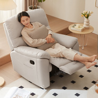 [爆]全友家居 休闲功能沙发椅 单人电动/手动功能椅 科技布布艺单椅 可调节多功能躺椅