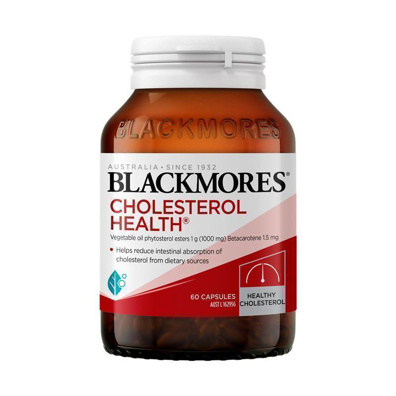 澳洲BLACKMORES澳佳宝 胆固醇 健康配方 软胶囊 60粒 1瓶装 含植物胡萝卜素 膳食营养补充剂澳大利亚进口