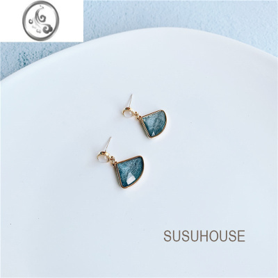 JiMi蚊香盘耳夹气质冷淡风耳环2023新款潮扇形无耳洞耳夹高级感耳饰女