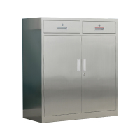 豪利特不锈钢文件柜档案柜资料柜储物柜器械柜仪器柜304全不锈钢二斗矮柜