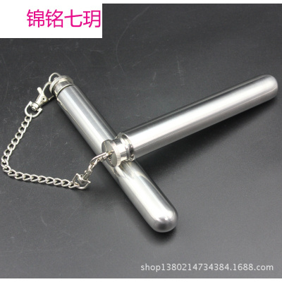 1.5盎司随身户外便携双节棍不锈钢酒管圆底雪茄管状小酒壶欧美款