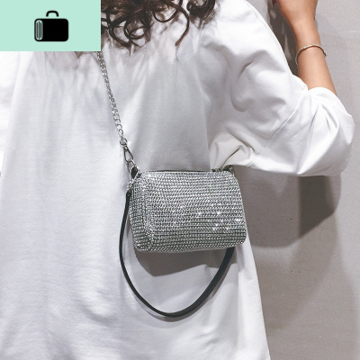 百搭ins链条小包包洋气女包2020新款潮时尚网红斜挎包亮钻小方包NEW LAKE女斜挎包