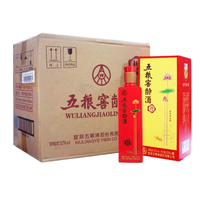 五粮液窖龄酒 窖龄10 52度浓香型白酒500ml 纯粮食酒 礼宾级优品 整箱
