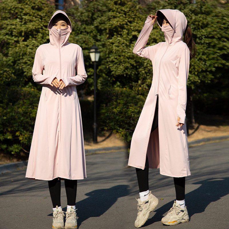 冰丝防晒衣女长款夏全身防紫外线户外出行轻薄透气防晒服