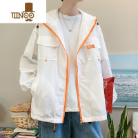 YANXU防晒衣男夏季薄款潮牌冰丝防晒服韩版宽松外套休闲百搭连帽夹克衫