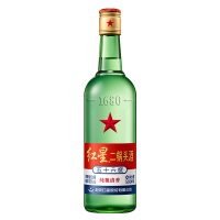 红星二锅头酒 56度 大二 500ml 单瓶装清香型白酒(新老包装随机发货)