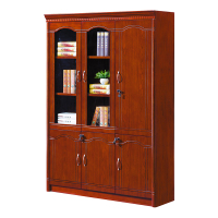臻远ZY051414木质文件柜油漆贴木皮资料柜书柜 三门