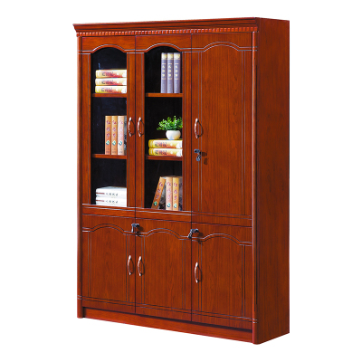 臻远ZY051414木质文件柜油漆贴木皮资料柜书柜 三门