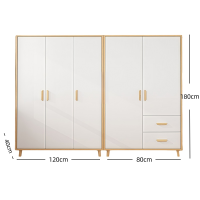 铭思沃木质衣柜200cm套