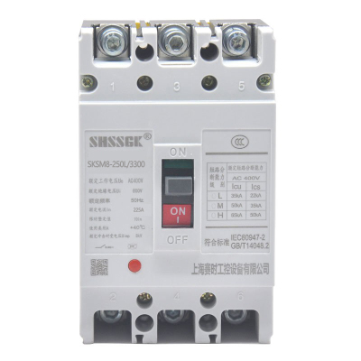 赛时工控(SHSSGK) SKSM8-250L/3300 3P 225A 塑料外壳式断路器 (单位:只) 浅灰