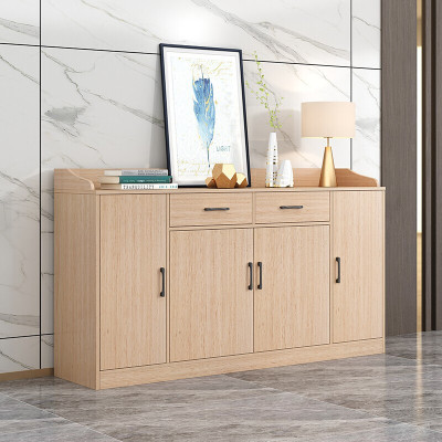 域赢文件柜办公柜木质矮柜茶水柜资料柜墙边柜酒水柜储物柜现代简约员工柜四门柜双抽