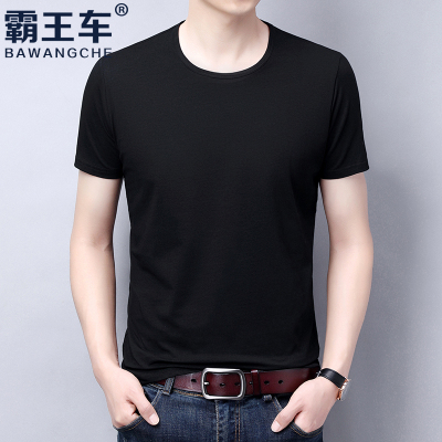 霸王车2021夏季新款宽松圆领套头个性短袖T恤男黑色170/L
