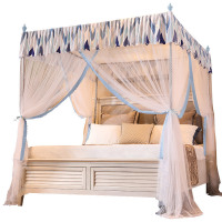 美帮汇落地三开 家用蚊帐公主风1.8m床1.5米纹账欧式帐子夏天防蚊帐