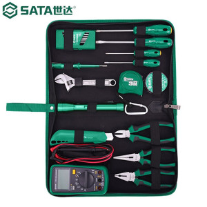 世达(SATA)21件套电工工具套装电讯维修工具电工高级检修工具螺丝刀扳手 组合套装03790