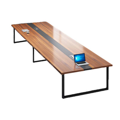 正斌会议桌长桌简约现代工作台会议室长条桌办公桌椅组合4*1.4(米)