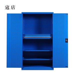 寇店办公柜工具柜加厚铁皮储物柜工厂车间用带抽屉汽修多功能收纳柜通门内一抽柜蓝色