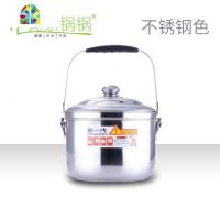 6L不锈钢免火再煮锅熄火焖烧锅加厚节能保温锅两用汤锅家用蒸锅 FENGHOU 不锈钢色