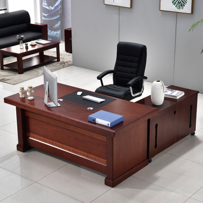 全简办公家具老板桌办公桌油漆贴实木皮总裁桌大班台经理桌