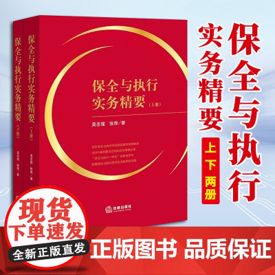 2023新书 保全与执行实务精要(上下册) 吴志强 张烨著 法律出版社 9787519777401