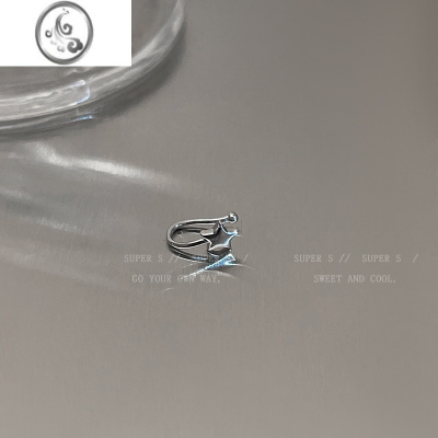 JiMi精致星星锆石无耳洞耳骨夹2023新款ins气质网红耳夹时尚个性耳饰