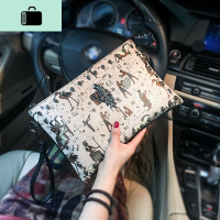 大容量铆钉手拿包 双人图案手包 2020新款时尚男女信封包单肩斜跨NEW LAKE男士单肩包