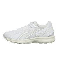 ASICS跑步鞋女透气舒适防滑轻便白色奶油色条纹装饰网眼鞋舌户外