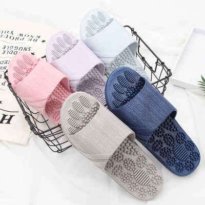 原色馨居夏季拖鞋日式家居凉鞋家用按摩浴室室内拖鞋男女塑料情侣凉拖鞋新款