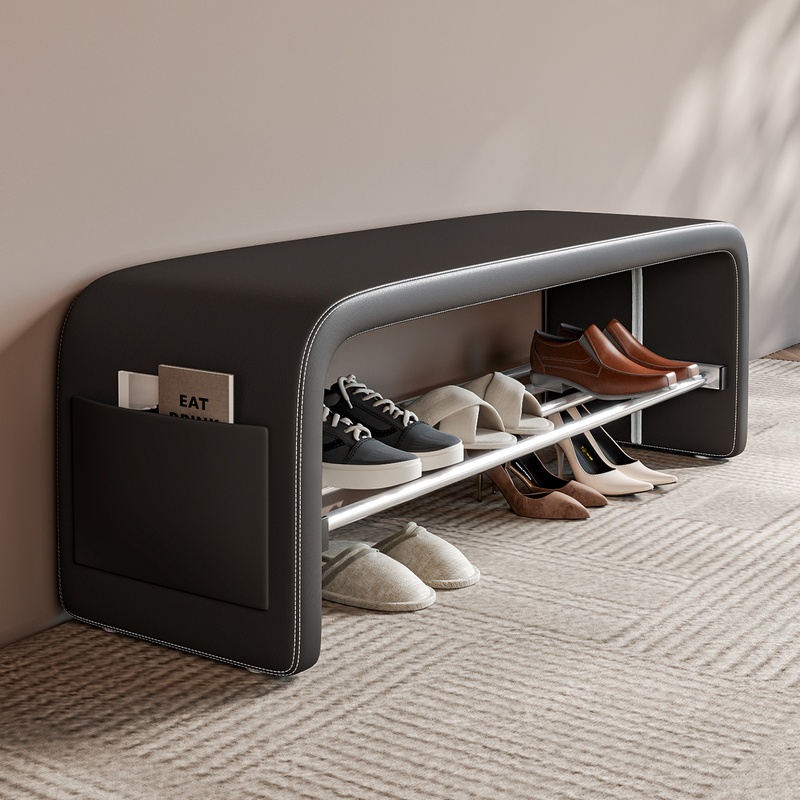 进门可坐穿鞋柜一体入户卧室床尾长条凳门口换鞋凳家用轻奢高级感