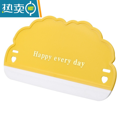 敬平云朵刮水板浴室台面镜面玻璃刮器硅胶卫生间厨房家用迷你刮水器 枫叶黄[1个装]擦玻璃器