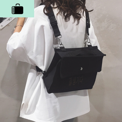 帆布大容量书包女韩版高中双肩包潮牌ins百搭大学生上课斜挎背包NEW LAKE