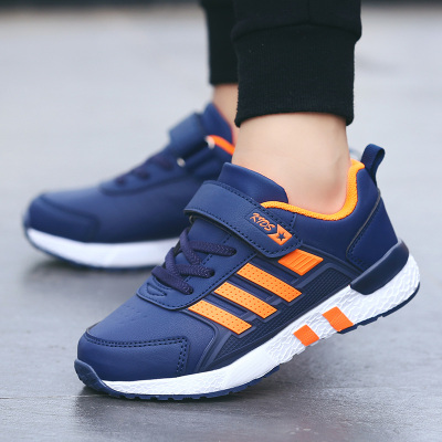 秋季6男童篮球运动鞋7男孩8皮面防水秋鞋9中大童10儿童鞋子12岁11男童鞋2018春秋季新款中大童小学生皮面防水运动鞋