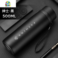 保温杯大容量男女士学生水杯不锈钢保温壶户外便携1000ml杯子 FENGHOU 黑紫色1100ml
