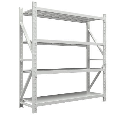 臻远 ZY-HJ-45 仓储货架仓库超市置物家用层架收纳架子 重型2000*500*2000四层主架 灰白色
