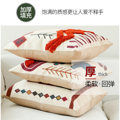 美帮汇北欧抱枕沙发靠垫汽车护腰靠垫办公室午休靠枕床头靠背套腰枕垫芯