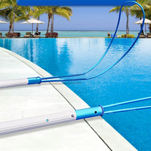 Quntai游泳池弧形救生勾伸缩救生杆救生设备配3米铝合金杆