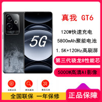 realme真我GT6 月之暗面 16GB+512GB 第三代骁龙8芯 1.5K 120Hz直屏 120W快充 5800mAh聚能电池 AI智能手机