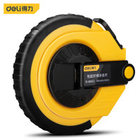 得力(deli)DL9820Z包胶纤维防水皮卷尺米尺耐磨软尺盒尺布卷尺 20mx14.5mm 黄色1把