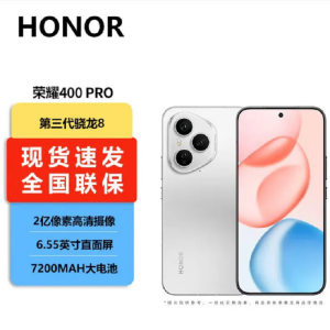 荣耀400 Pro 16GB+1TB 揽月银 第三代骁龙8芯 2亿超清影像 7200mAh大电池 80W快充 无线充电 拍照时尚手机