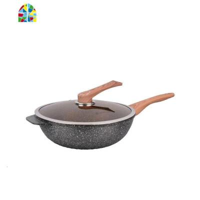 平底锅炒锅家用电磁炉燃气通用炒菜煎炒两用不粘锅 FENGHOU 32cm1785旋风炒锅