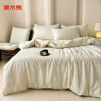 S072针织棉双层纱四件套床笠款1.8四件套-被套200*230
