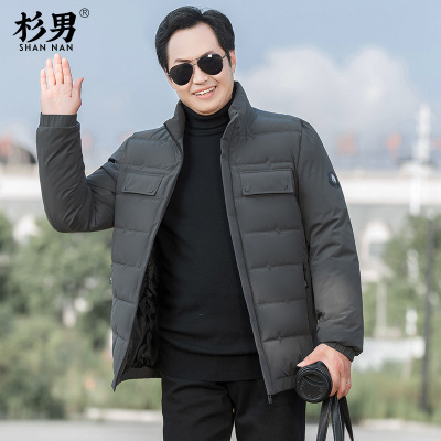 NEWLAKE中老年爸爸冬装棉衣外套秋冬短款中年男士羽绒棉服男冬天加厚棉袄棉衣