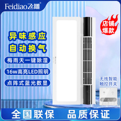 飞雕(FEIDIAO)新风风暖浴霸卫生间暖风机多功能浴室取暖一体式集吊普吊可用 耀60格栅款(浴霸需自行安装)