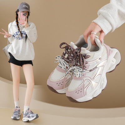 ins韩版新款老爹鞋女2026春季跑步鞋休闲鞋厚底增高