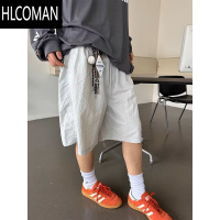 HLCOMAN夏季新款美式短裤男潮牌薄款宽松大码运动休闲沙滩速干五分裤子
