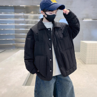 男童加厚外套秋冬款新款儿童冬季薄款棉衣中大童男孩冬装棉服